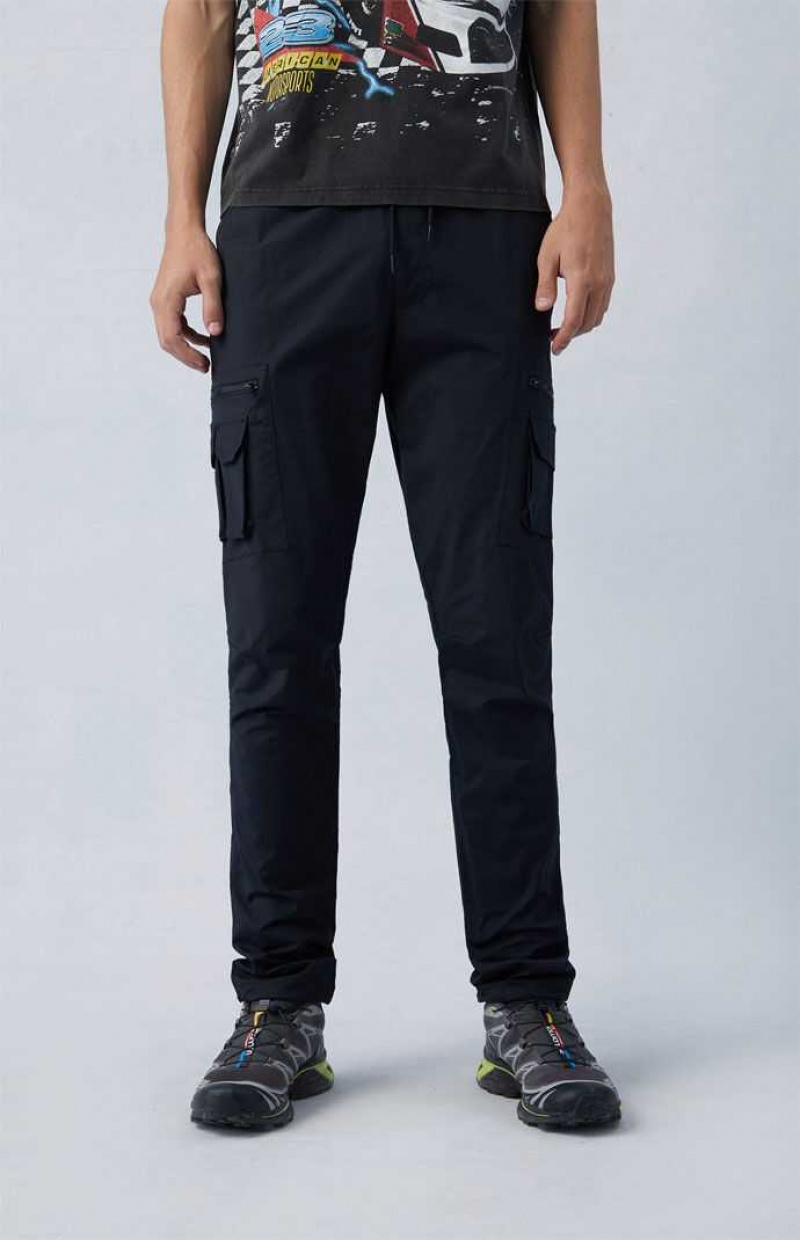 BLACK PacSun Eco Stretch Black Slim Cargo Pants | EWFMGHB-04