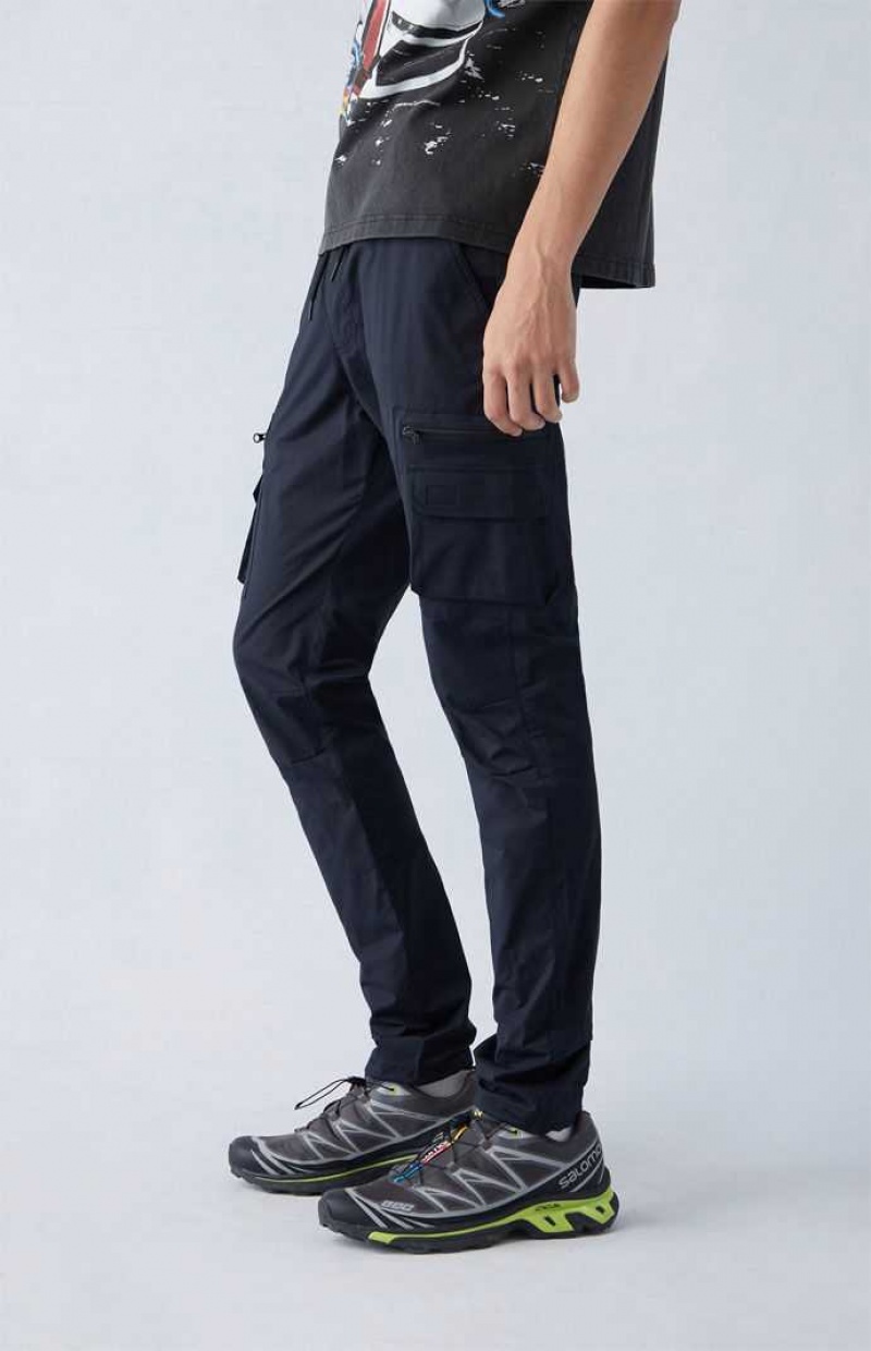 BLACK PacSun Eco Stretch Black Slim Cargo Pants | EWFMGHB-04