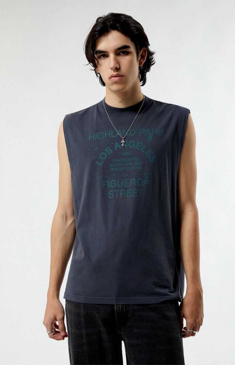 BLACK PacSun Figg Muscle T-Shirt | TAVDMXC-62