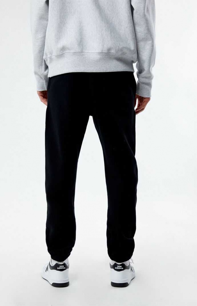 BLACK PacSun Fleece Jogger Sweatpants | KUBPEGN-98