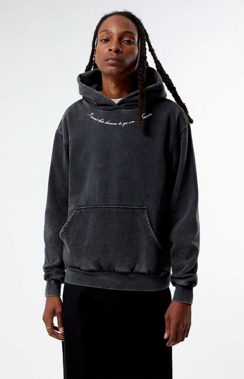 BLACK PacSun Forever Script Hoodie | OQRUPCE-49