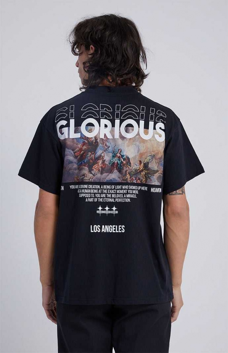 BLACK PacSun Glorious Oversized T-Shirt | VMOPXEI-72