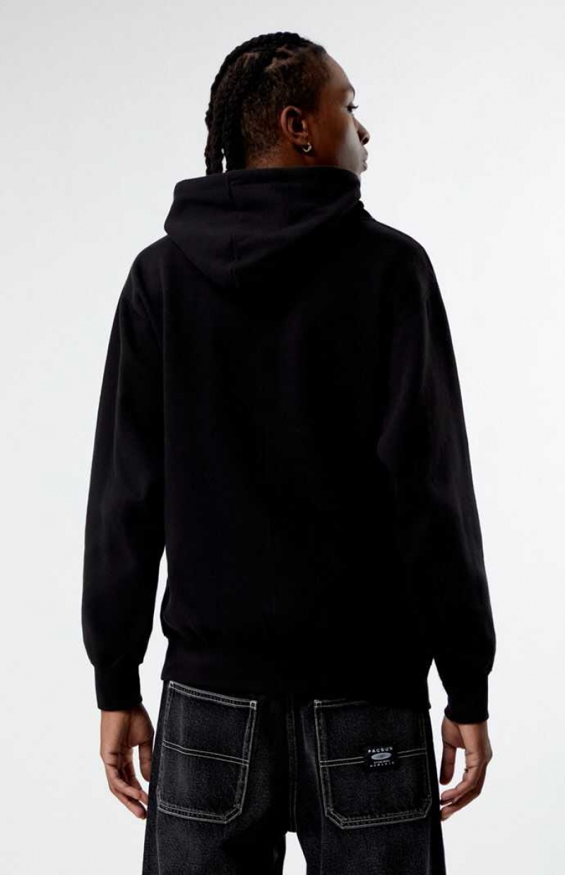 BLACK PacSun Hearts & Roses Hoodie | LESBACJ-05