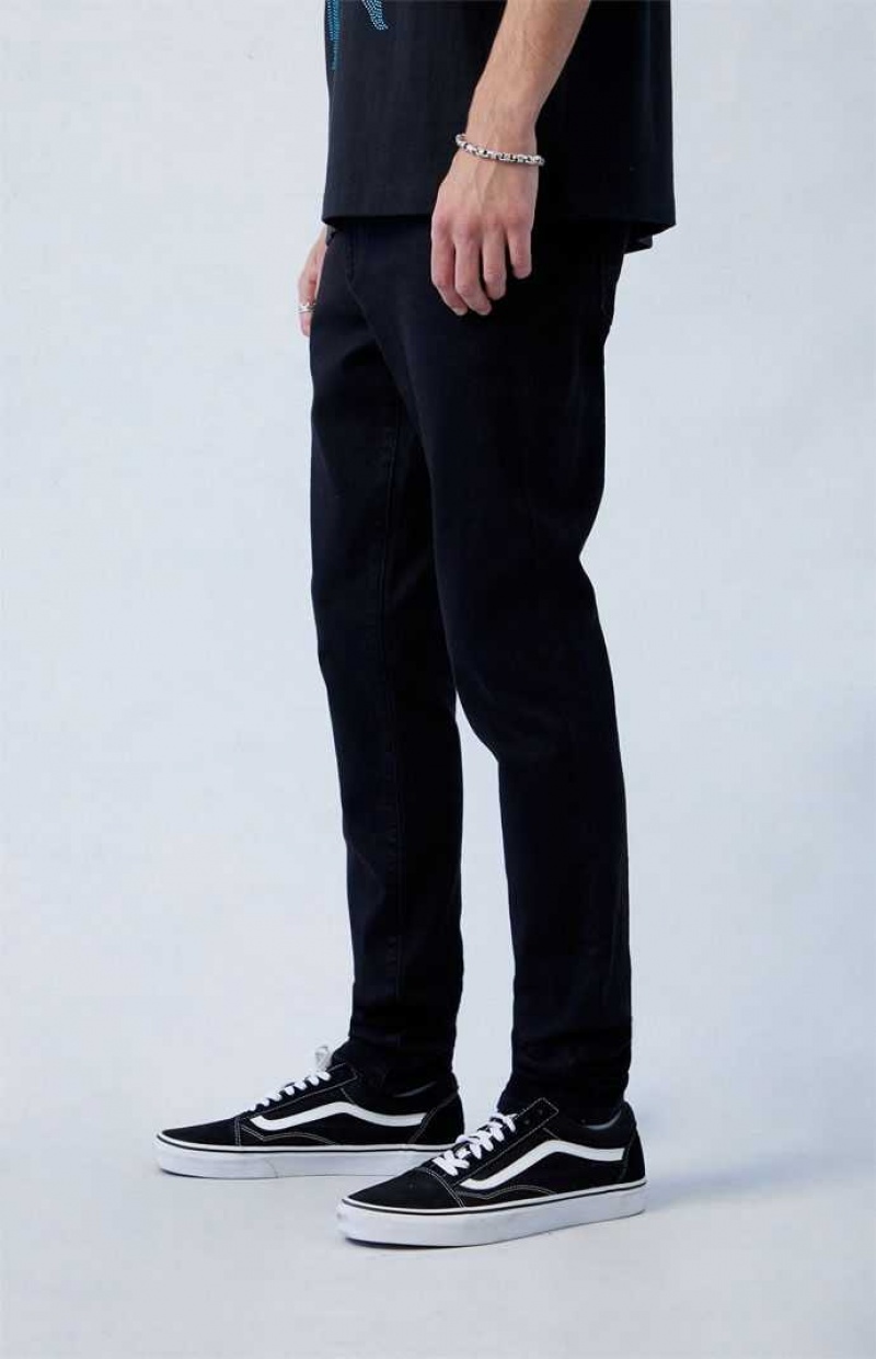 BLACK PacSun High Stretch Black Stacked Skinny Jeans | ISBRDQM-41