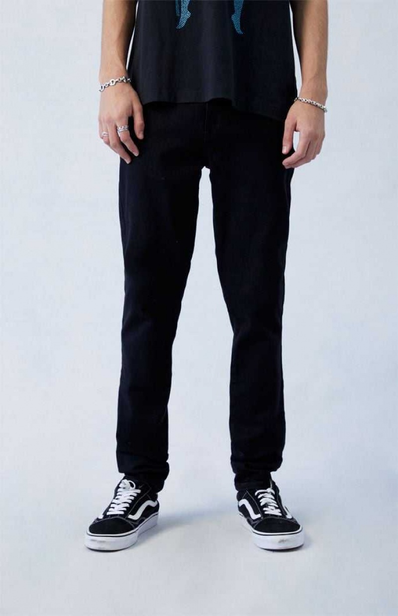 BLACK PacSun High Stretch Black Stacked Skinny Jeans | ISBRDQM-41