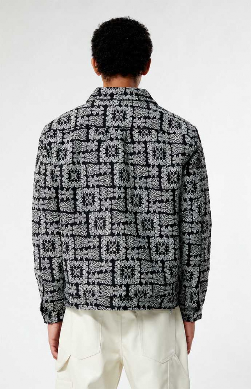 BLACK PacSun Jacquard Jacket | QPNKWFC-53