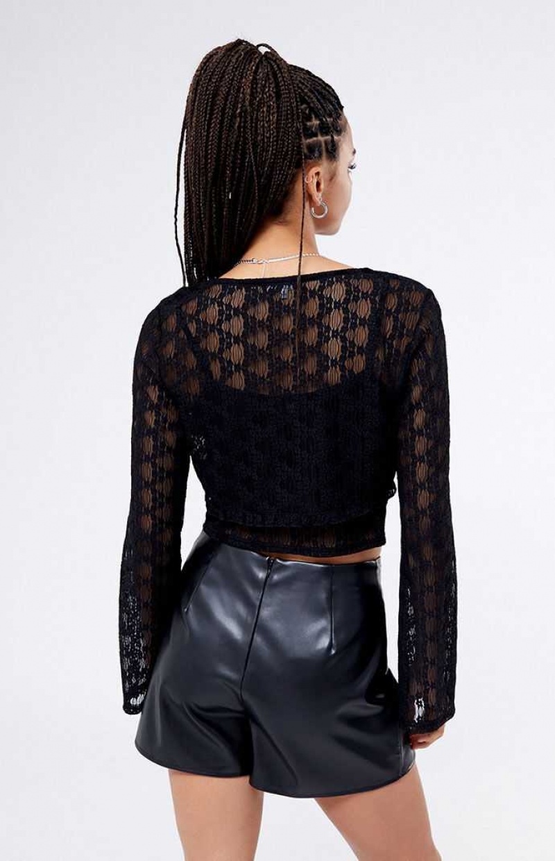 BLACK PacSun Kendall & Kylie Faux Leather Mini Skirt | LODEKAV-45