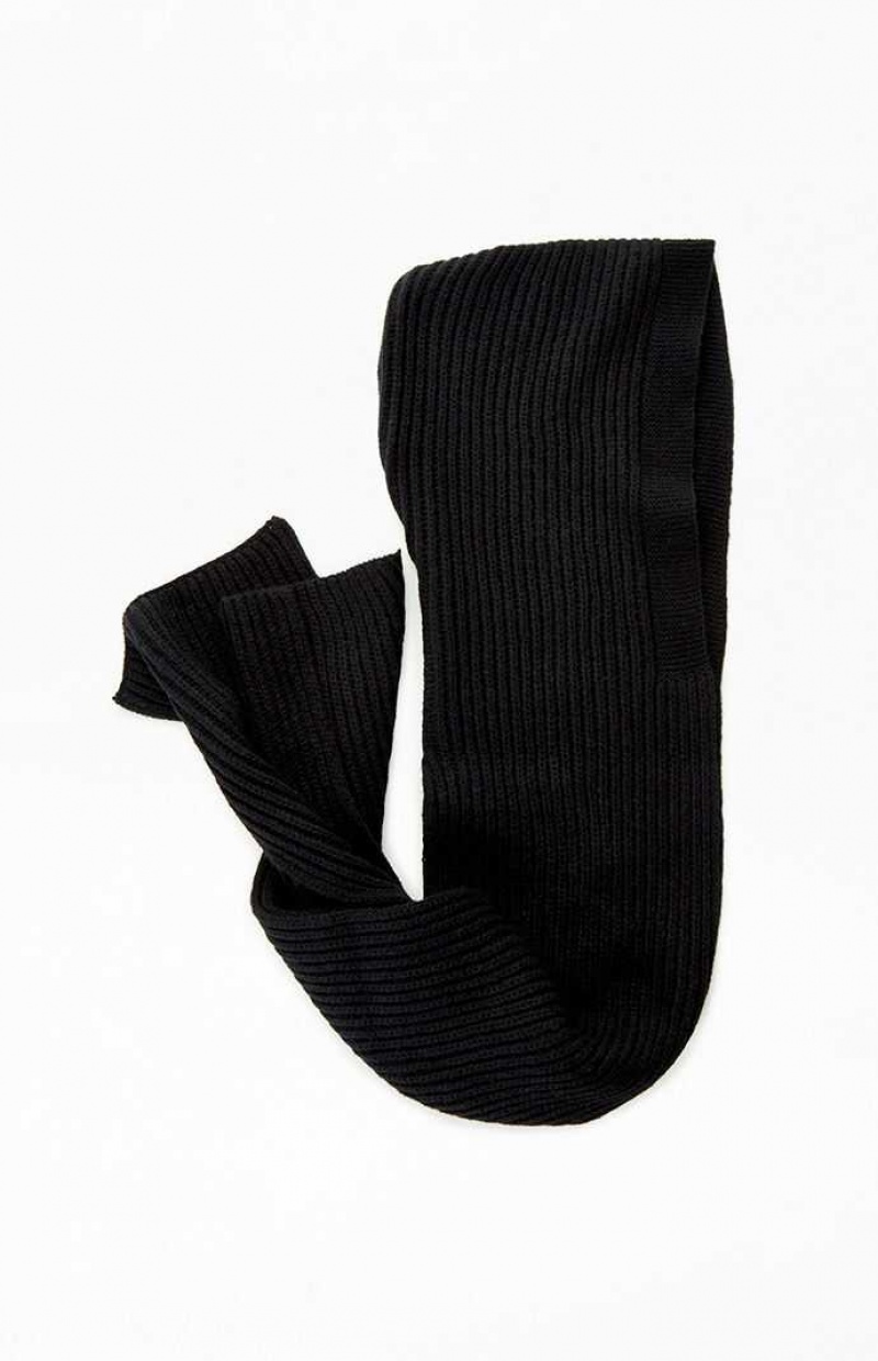 BLACK PacSun Knit Scarf | FKVEWNZ-62