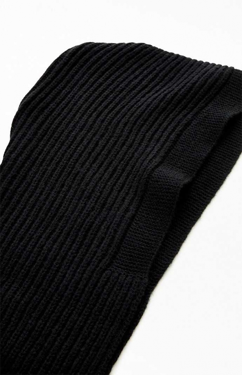 BLACK PacSun Knit Scarf | FKVEWNZ-62