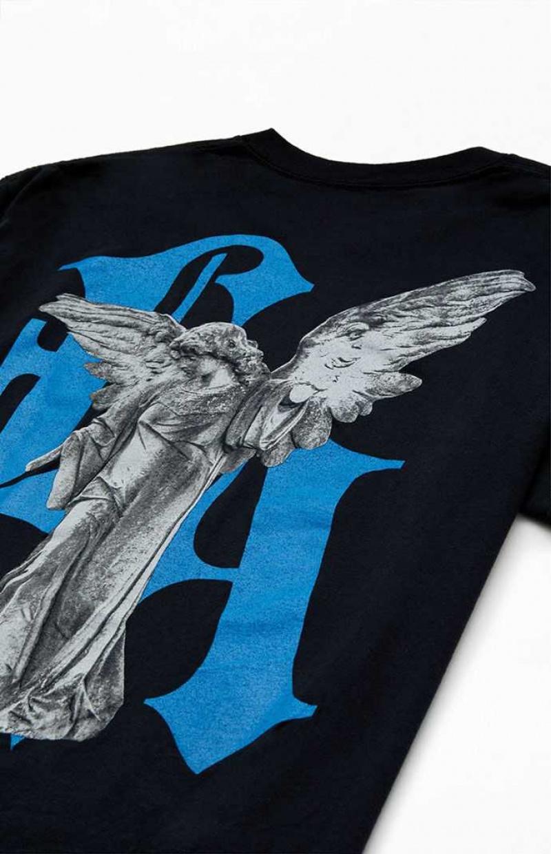 BLACK PacSun LA Stone Angel T-Shirt | OGLJATX-12