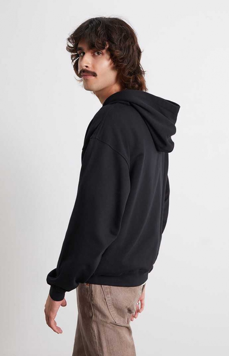 BLACK PacSun Los Angeles Full Zip Hoodie | BZSLHEG-78