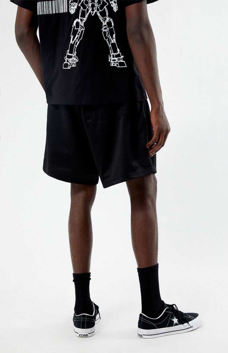 BLACK PacSun Mech Mesh Shorts | XBPQAVO-19