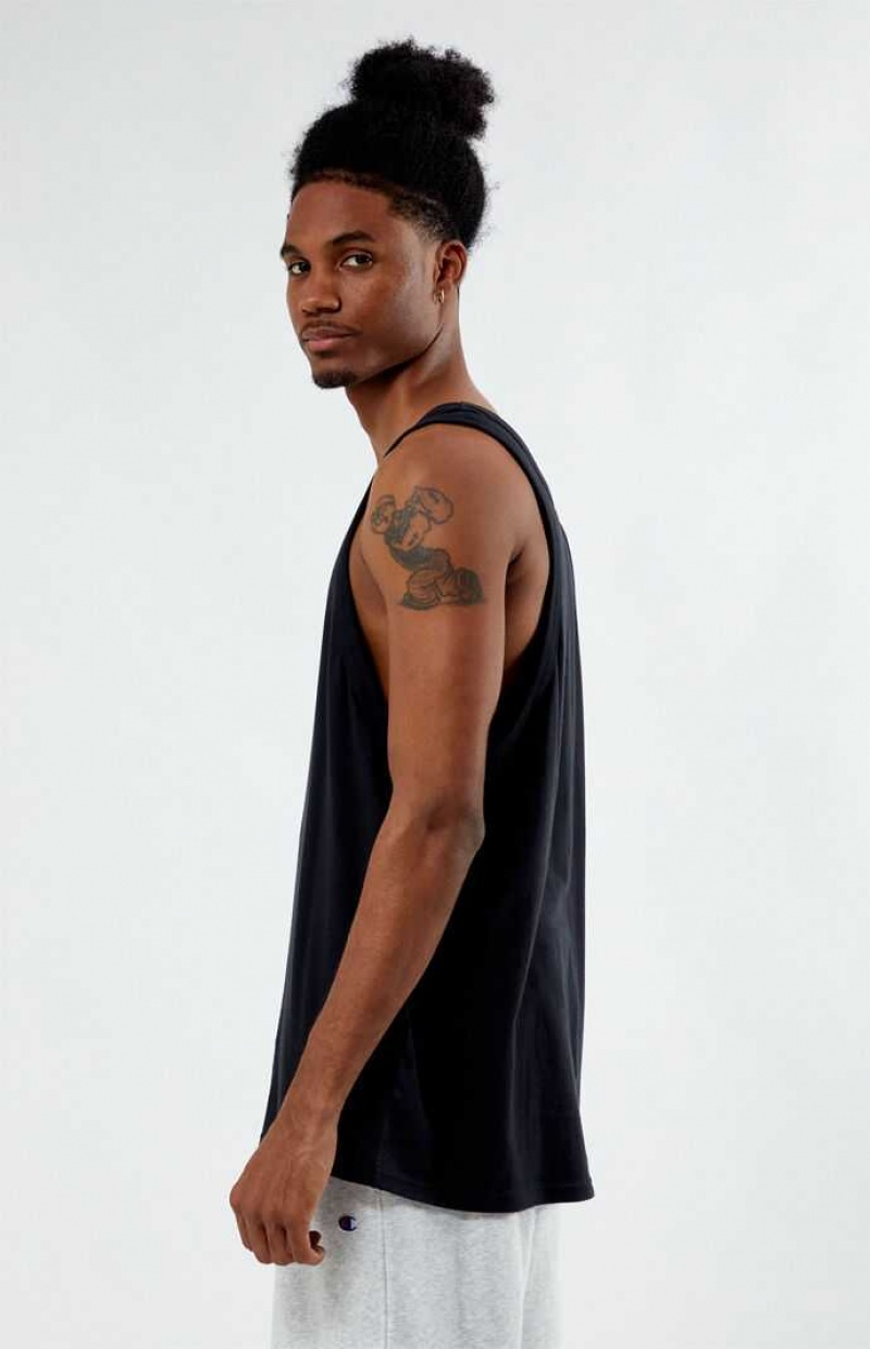 BLACK PacSun PS Basics Eco Black Tank Top | ZKGERPB-85