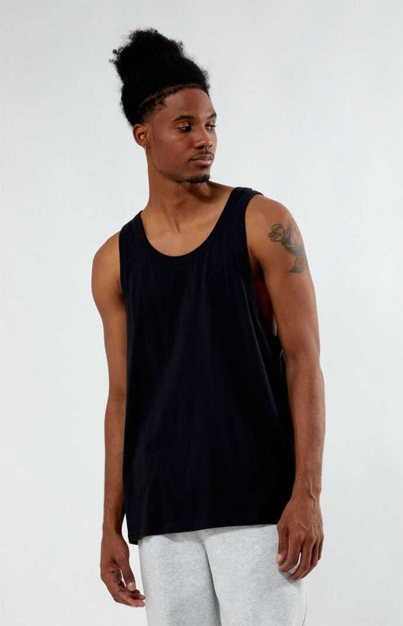 BLACK PacSun PS Basics Eco Black Tank Top | ZKGERPB-85