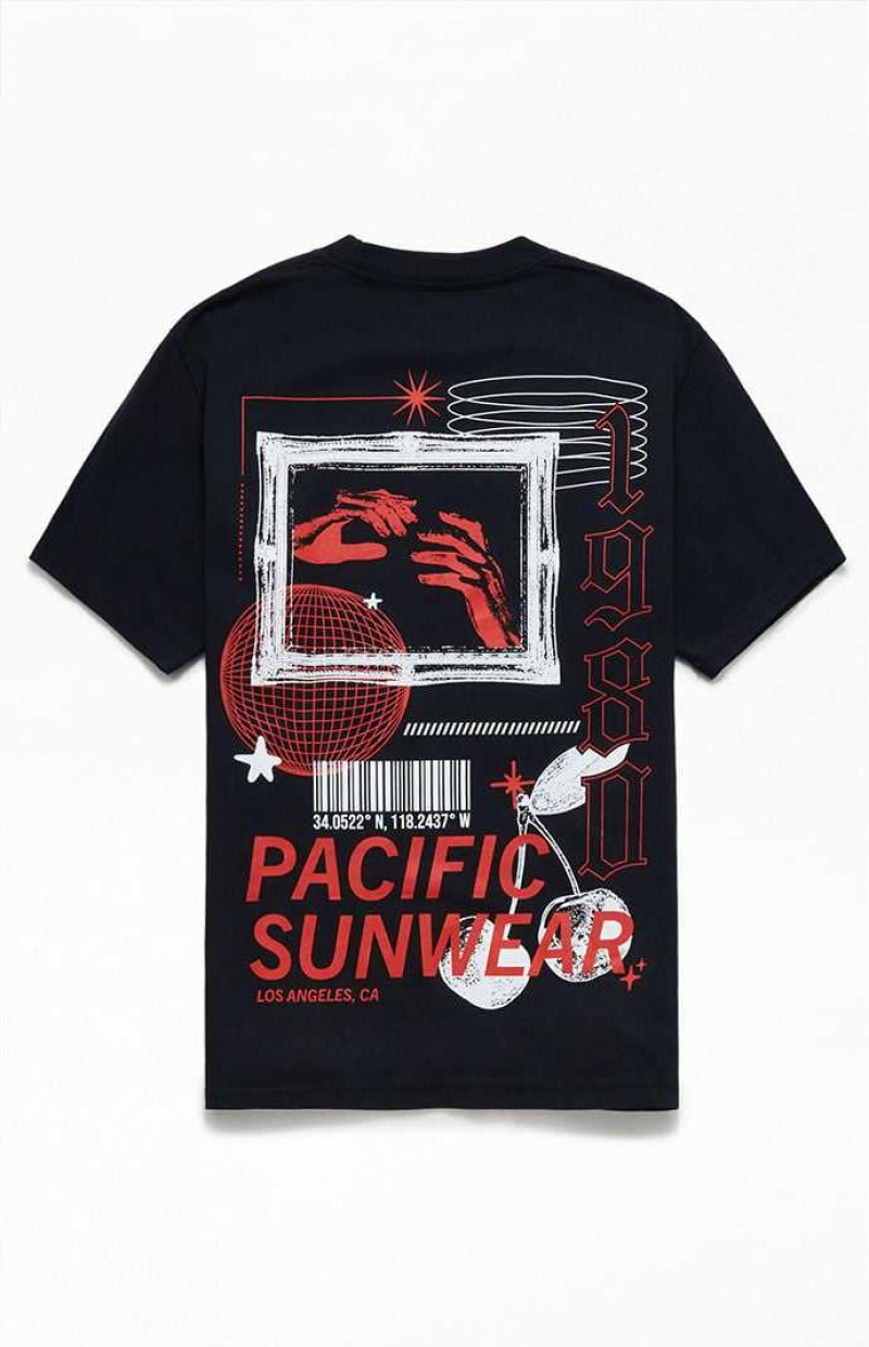 BLACK PacSun Pacific Sunwear Coordinates T-Shirt | MNFBDCX-48