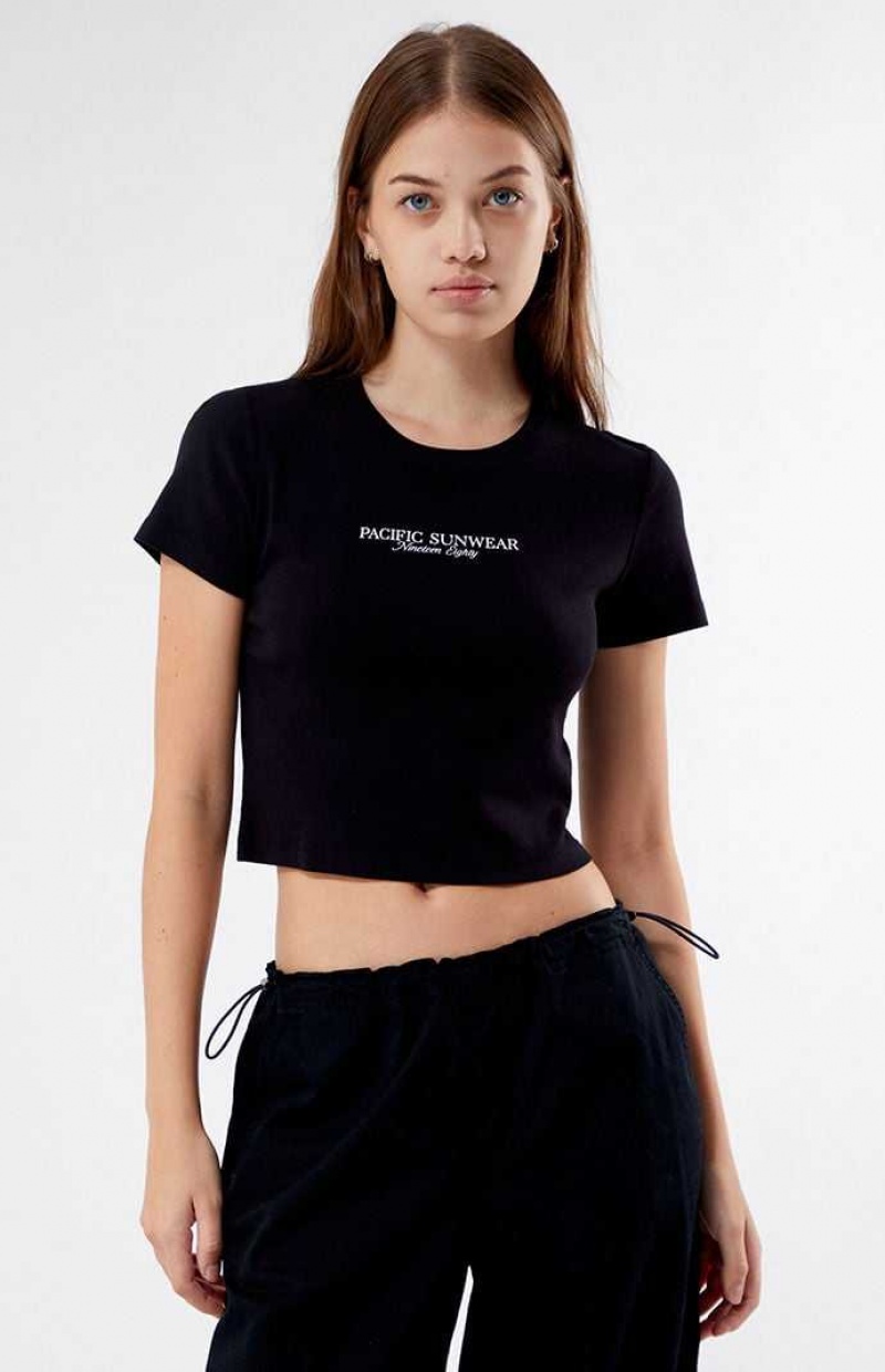 BLACK PacSun Pacific Sunwear Nineteen Eighty Baby T-Shirt | JFQDGUR-04