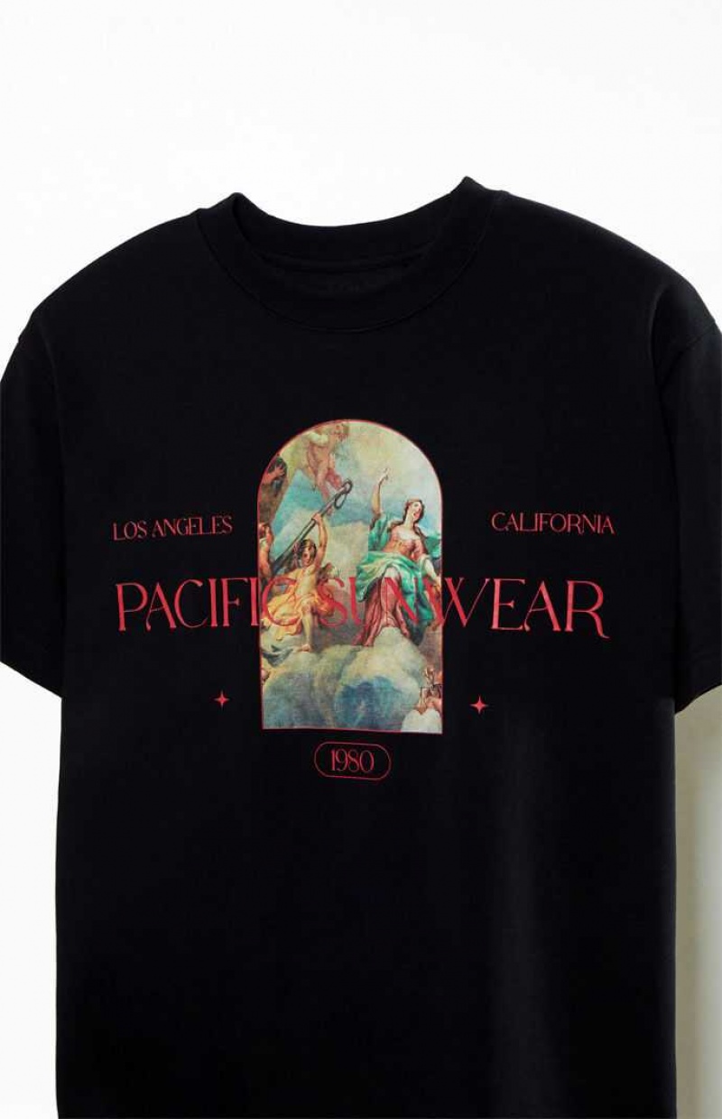 BLACK PacSun Pacific Sunwear Renaissance T-Shirt | RFECNPS-35