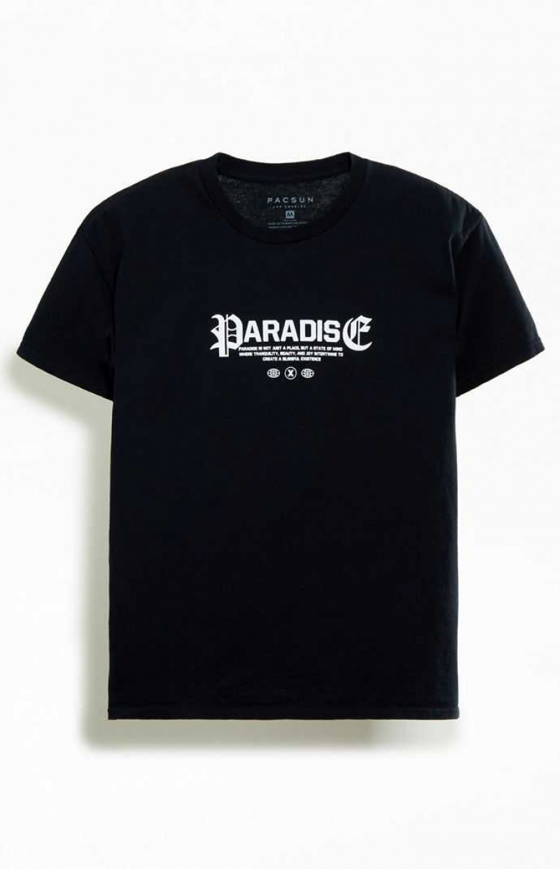 BLACK PacSun Paradise T-Shirt | XTWRIJQ-46