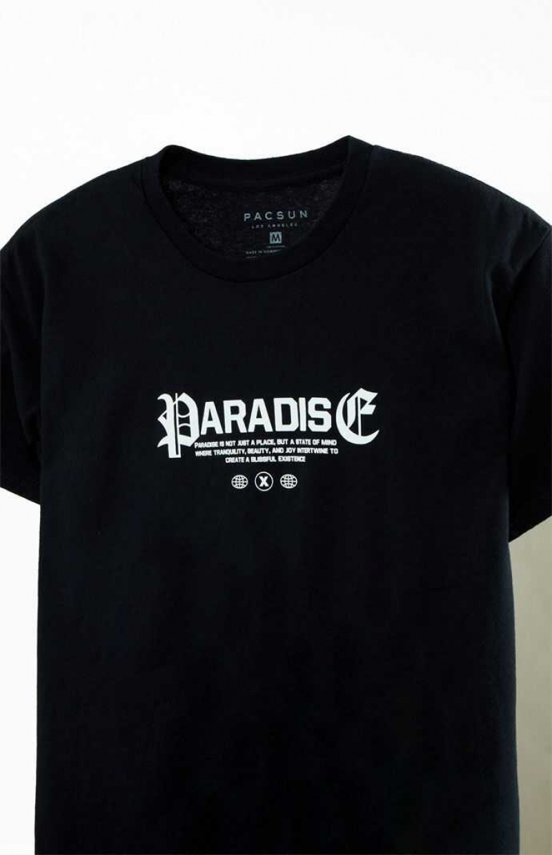 BLACK PacSun Paradise T-Shirt | XTWRIJQ-46