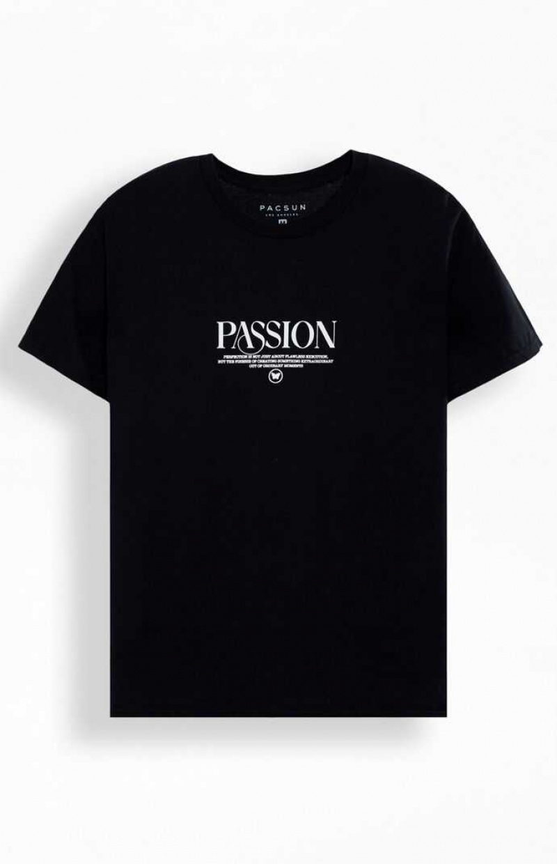 BLACK PacSun Passion T-Shirt | KDRSNFI-84