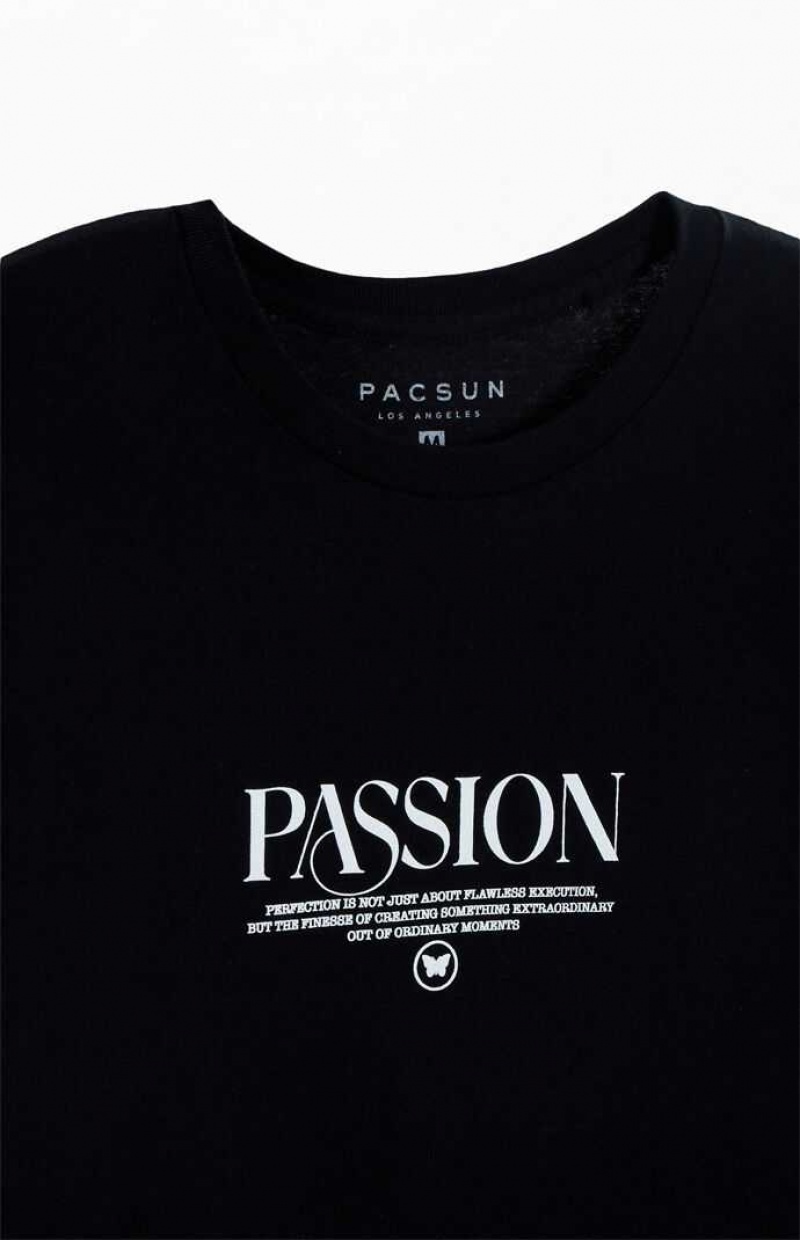 BLACK PacSun Passion T-Shirt | KDRSNFI-84