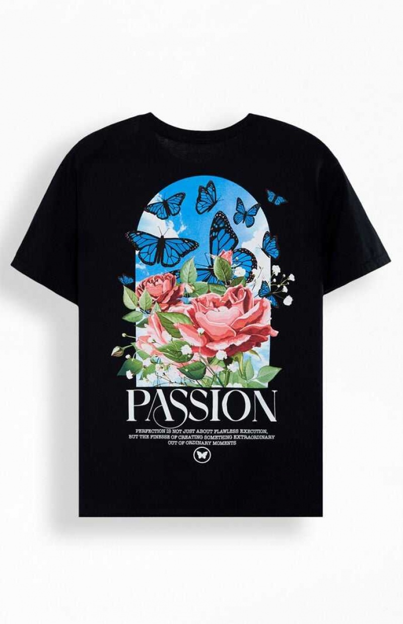 BLACK PacSun Passion T-Shirt | KDRSNFI-84