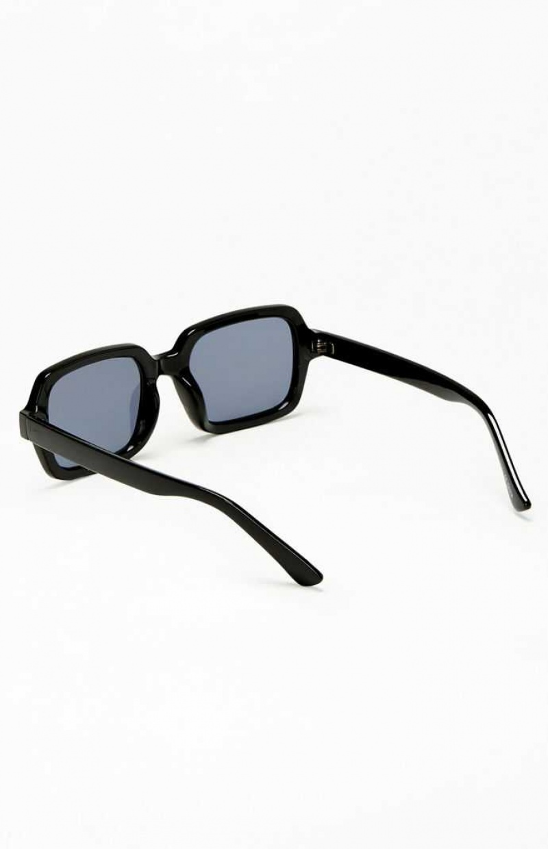 BLACK PacSun Plastic Square Sunglasses | OZGWQRL-82