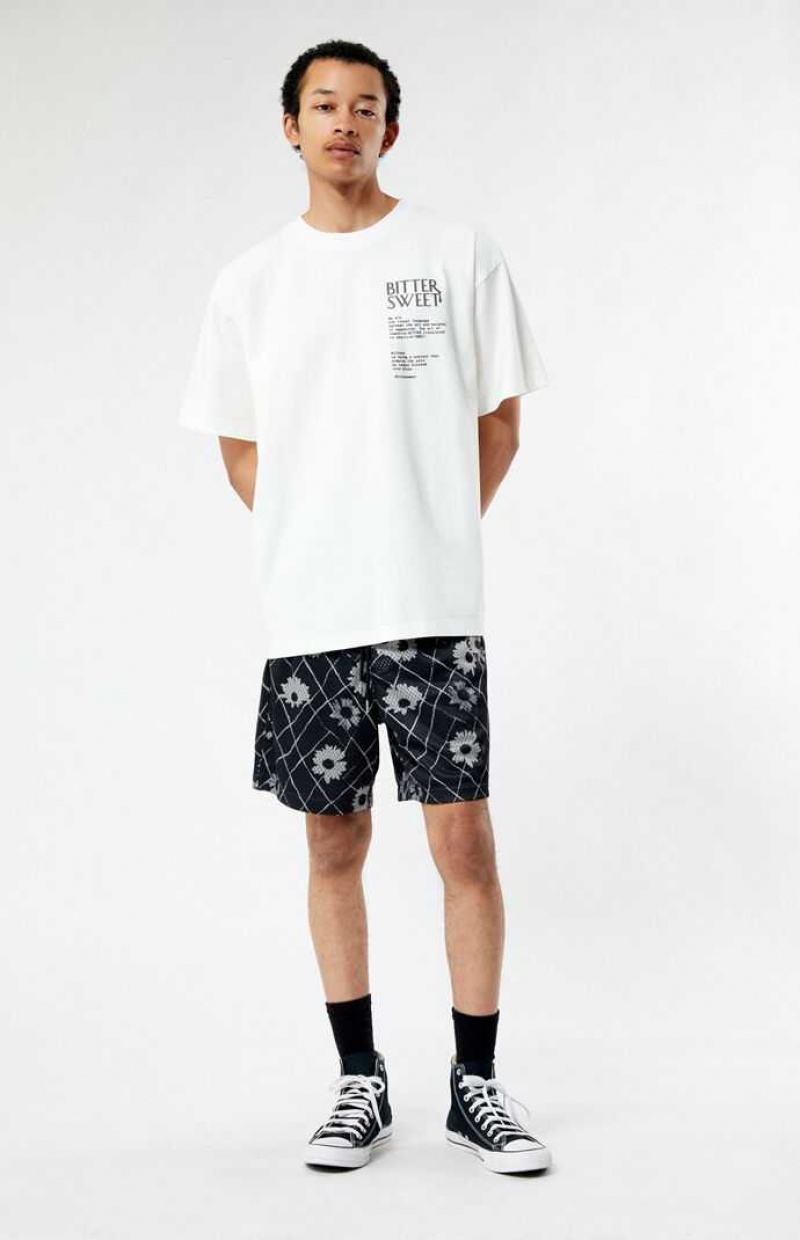 BLACK PacSun Printed Mesh Basketball Shorts | FGTRJZN-80