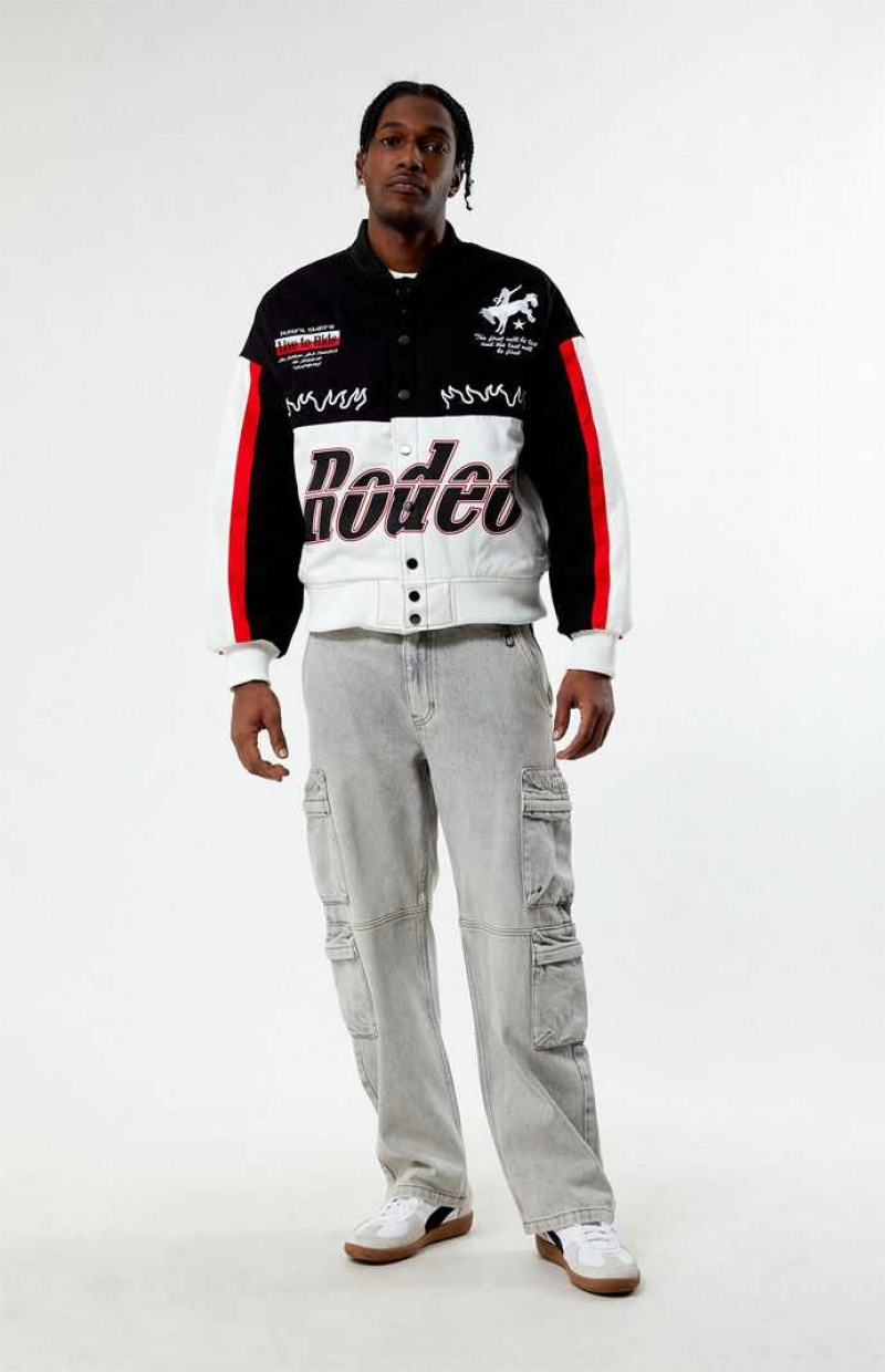 BLACK PacSun Rodeo Racing Jacket | GIFHPAV-36