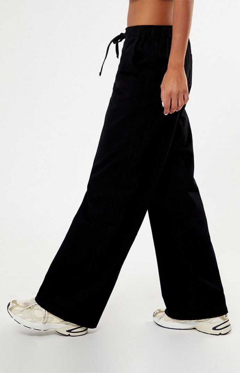 BLACK PacSun Soft Twill Pull-On Pants | YNFOTJI-67