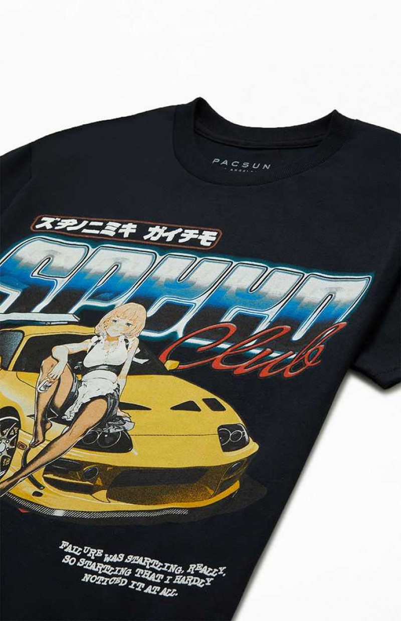 BLACK PacSun Speed Club T-Shirt | PWSOJML-32