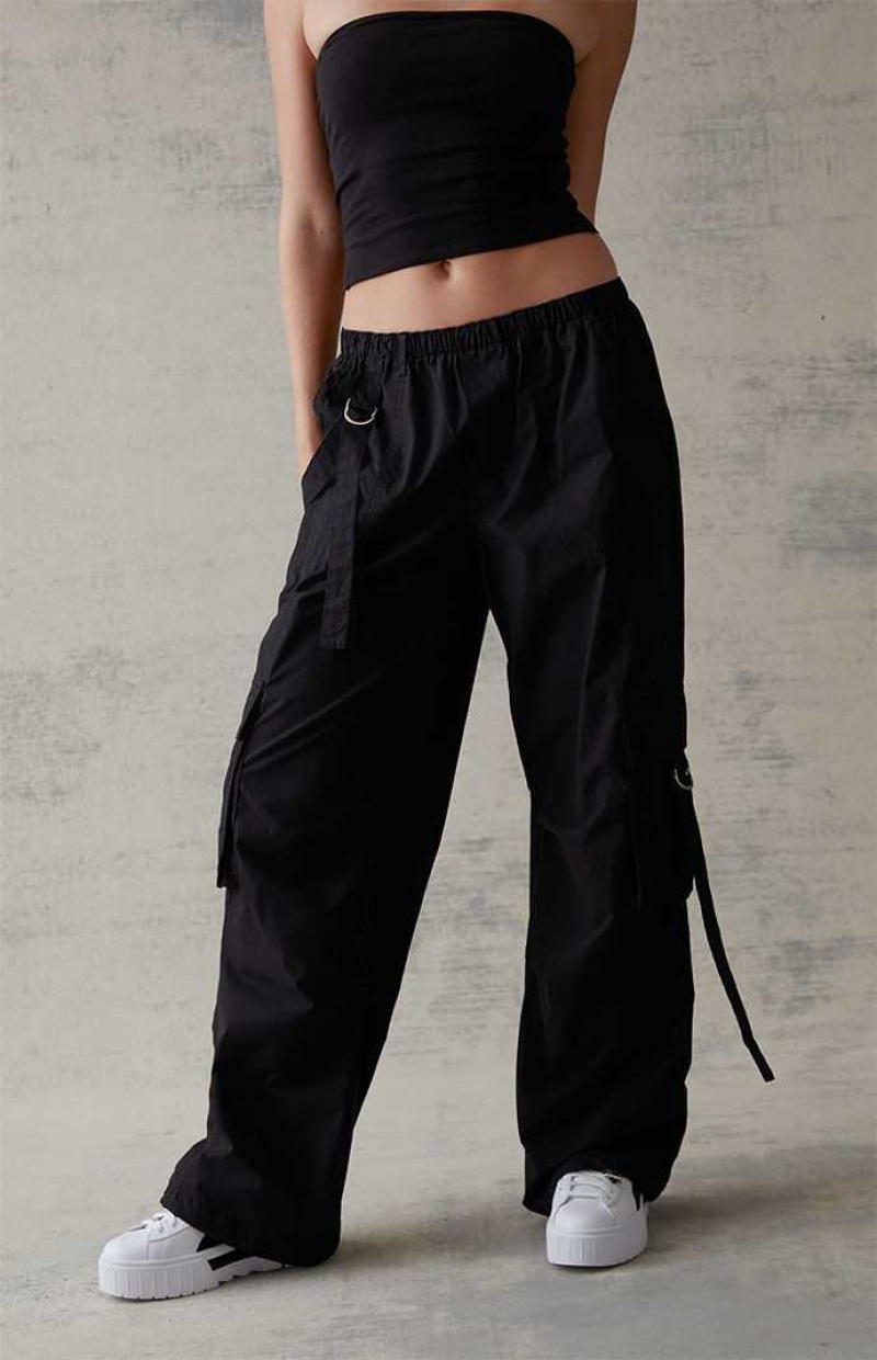 BLACK PacSun Strappy Cargo Pants | QFZPJBM-20