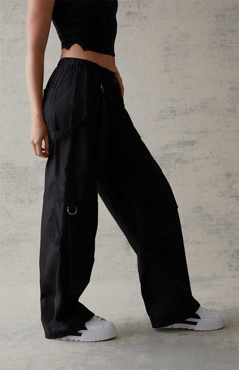 BLACK PacSun Strappy Cargo Pants | QFZPJBM-20