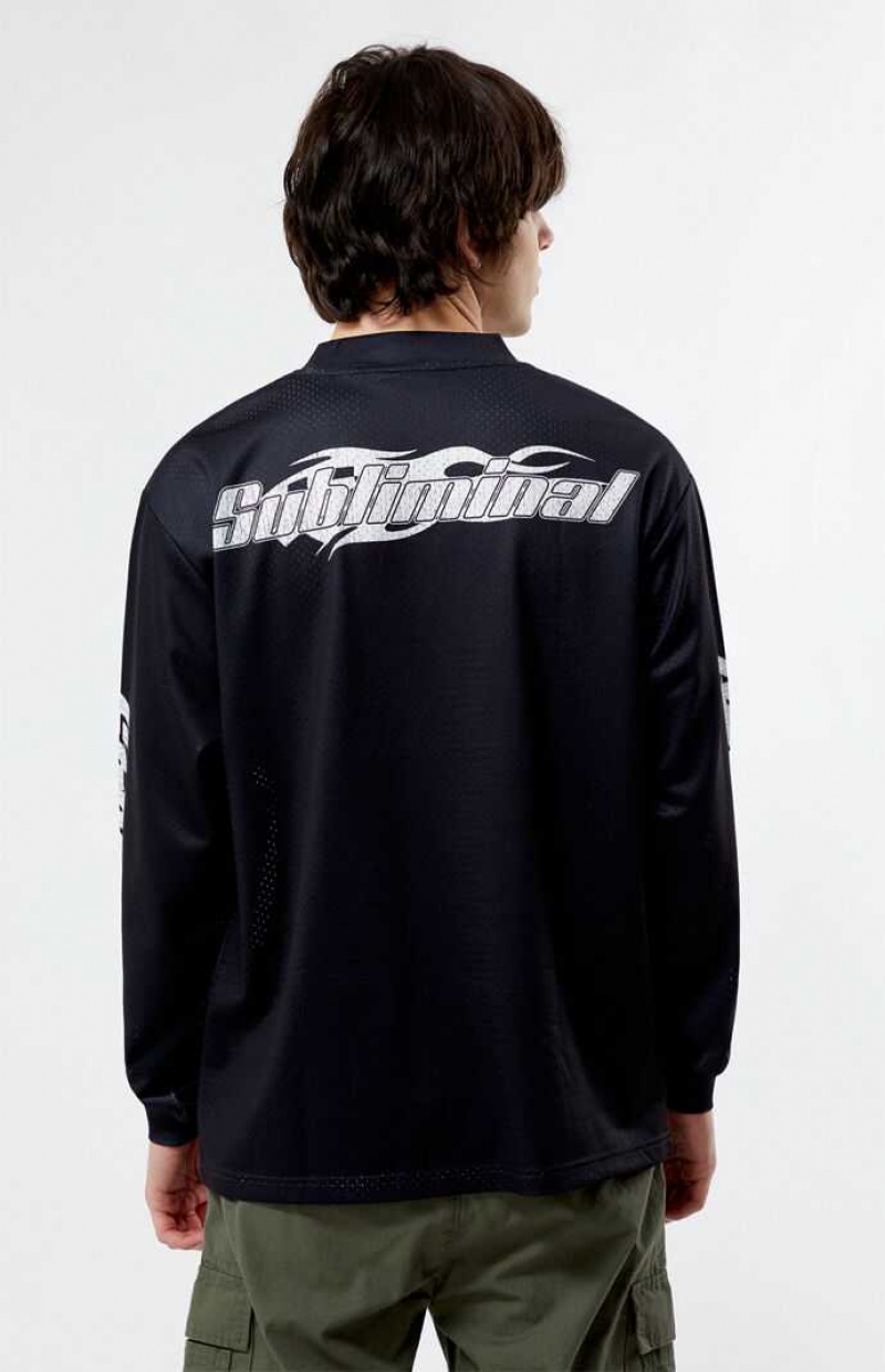 BLACK PacSun Subliminal Racing Jersey | TMWLRSJ-10