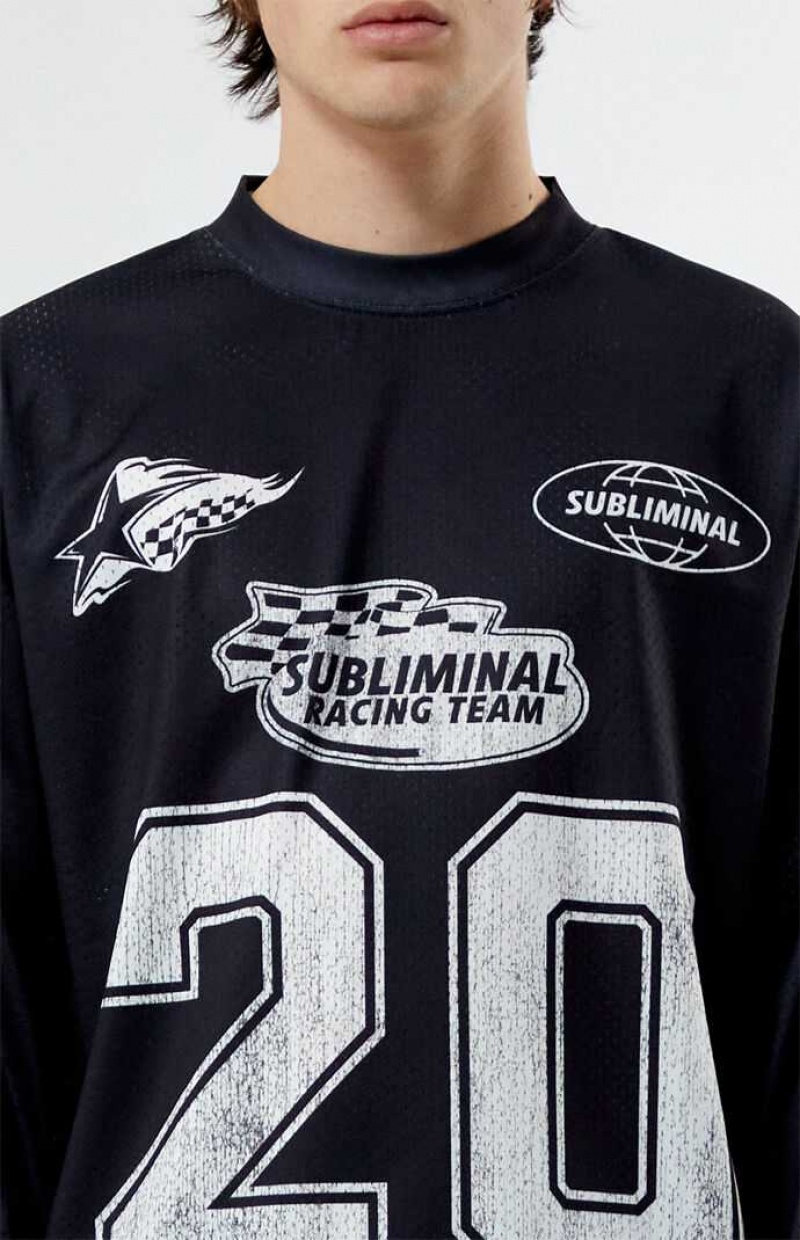 BLACK PacSun Subliminal Racing Jersey | TMWLRSJ-10