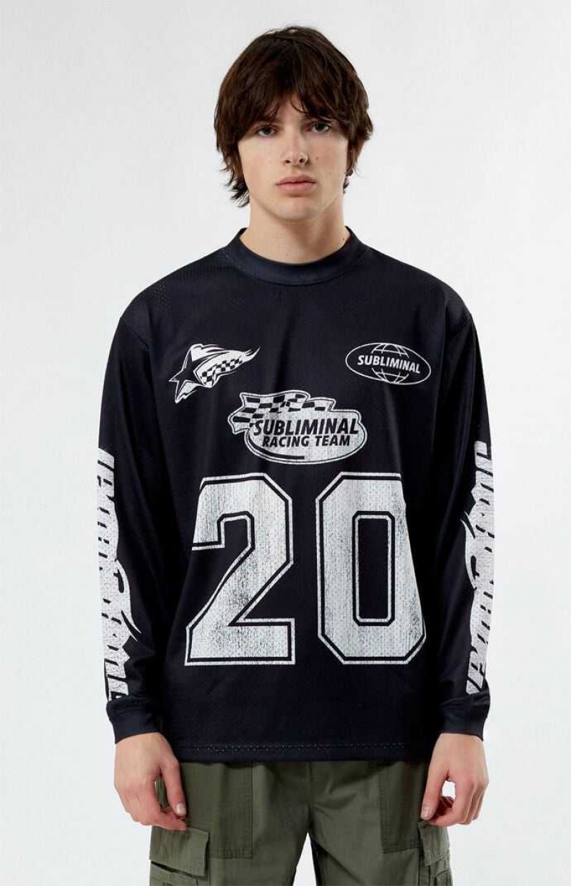 BLACK PacSun Subliminal Racing Jersey | TMWLRSJ-10