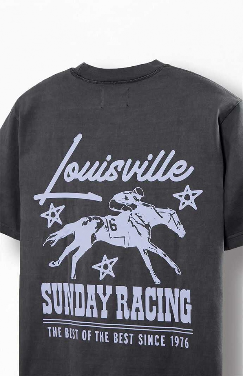 BLACK PacSun Sunday Race Oversized T-Shirt | XBNSWIT-68