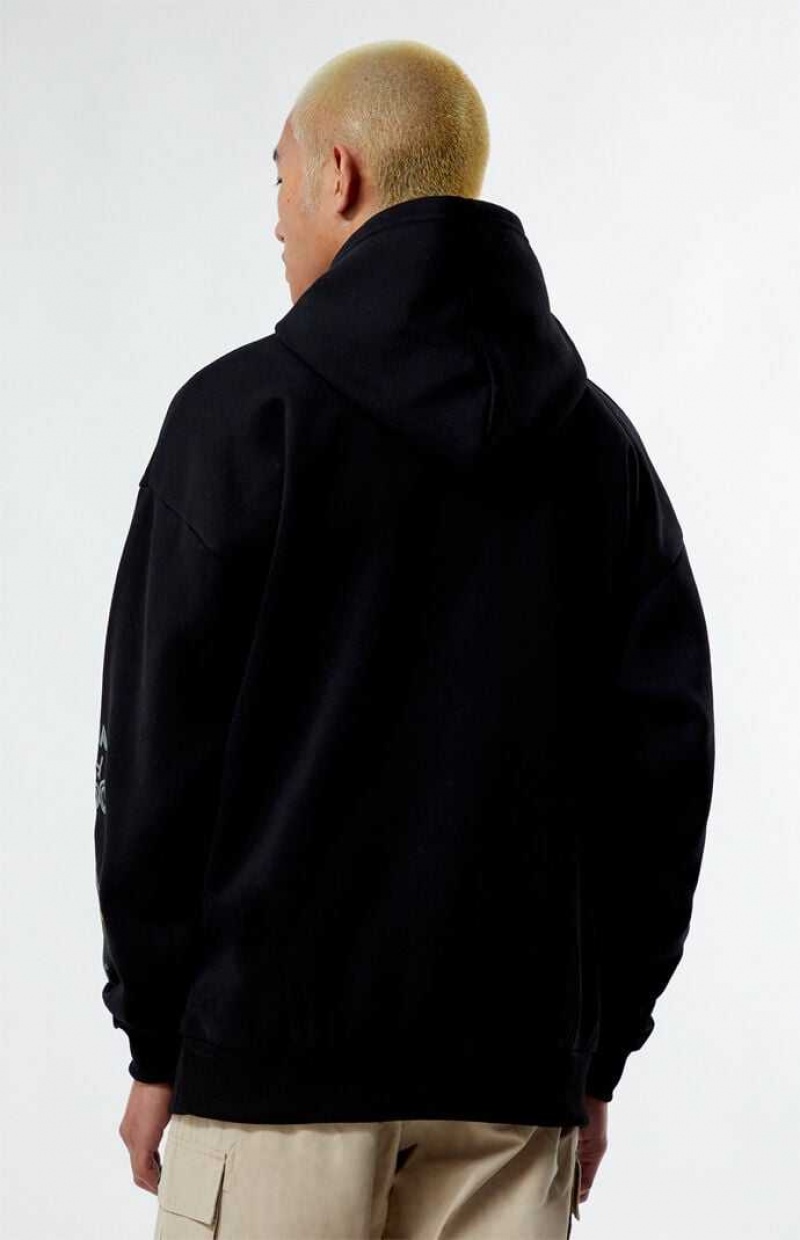 BLACK PacSun Vibe With Me Puff Hoodie | DWXJOHY-48