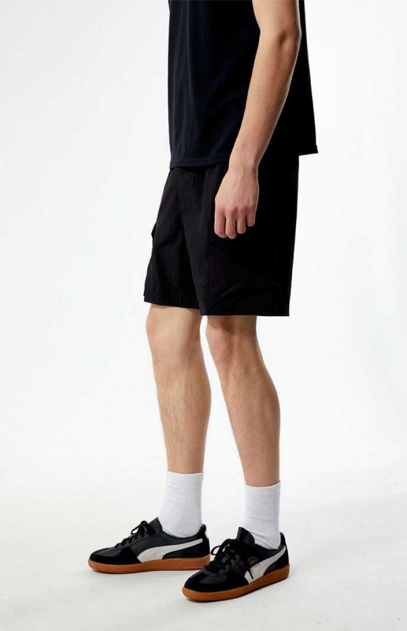 BLACK PacSun Weston Nylon Volley Shorts | MLDGORB-86