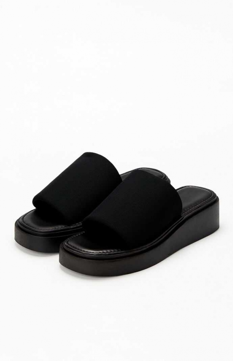 BLACK PacSun Women's Platform Sandals | WBNTOXL-38