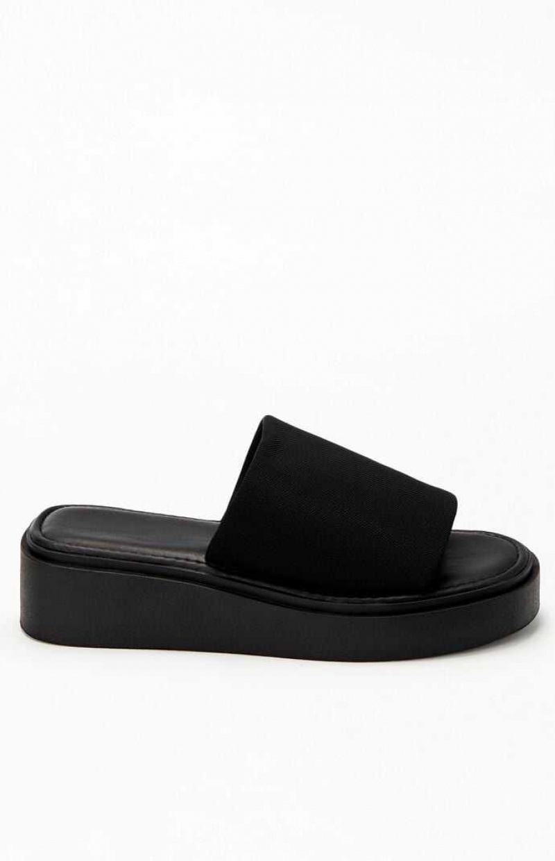 BLACK PacSun Women\'s Platform Sandals | WBNTOXL-38