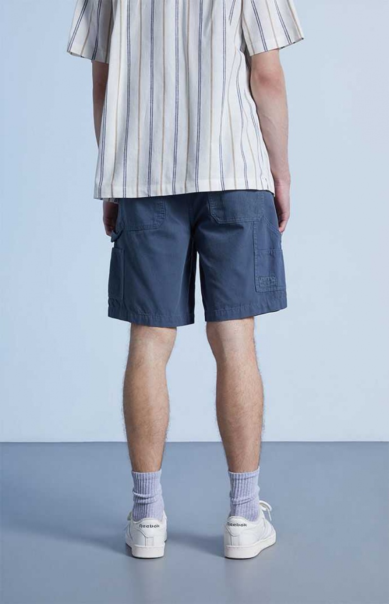 BLUE/GREY PacSun Blue Grey Carpenter Shorts | WGSKVXP-68