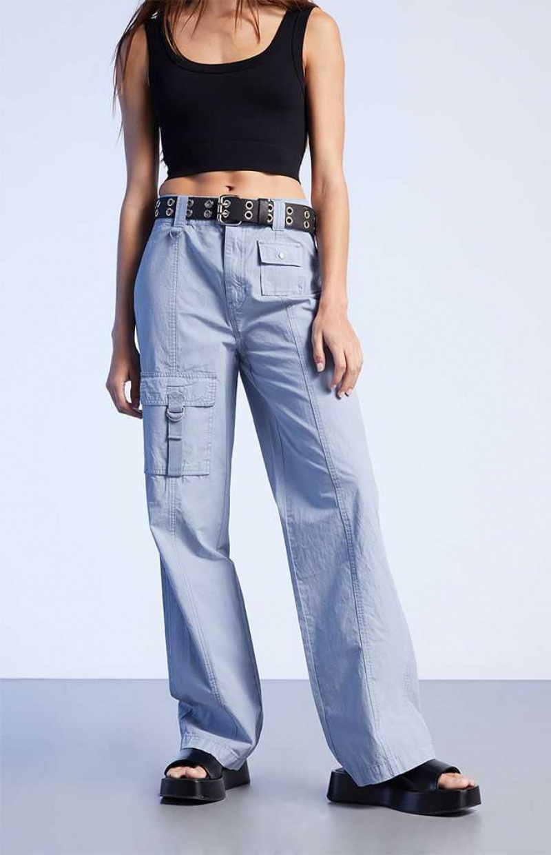 BLUE PacSun Blue Cargo Flare Pants | WRYMHTA-48