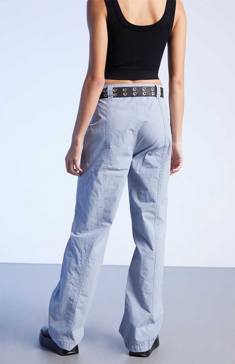 BLUE PacSun Blue Cargo Flare Pants | WRYMHTA-48