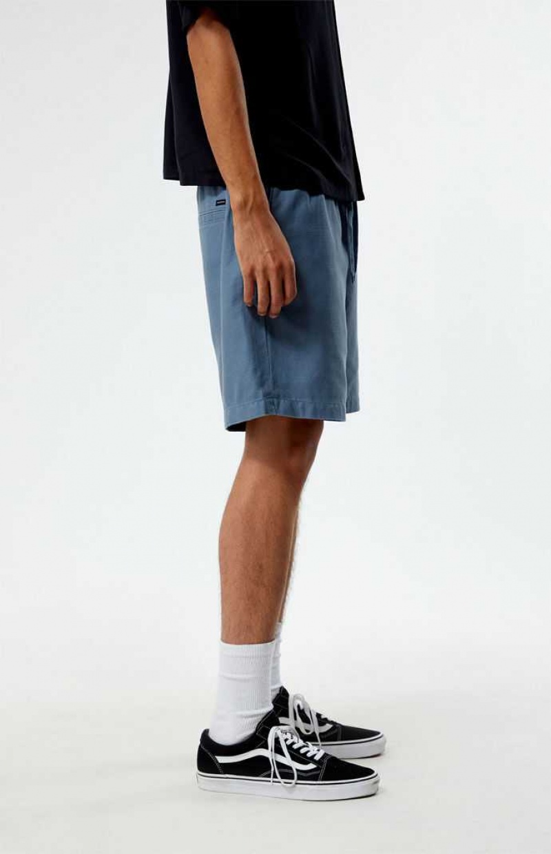 BLUE PacSun Blue Cotton Volley Shorts | JMZIPKQ-48