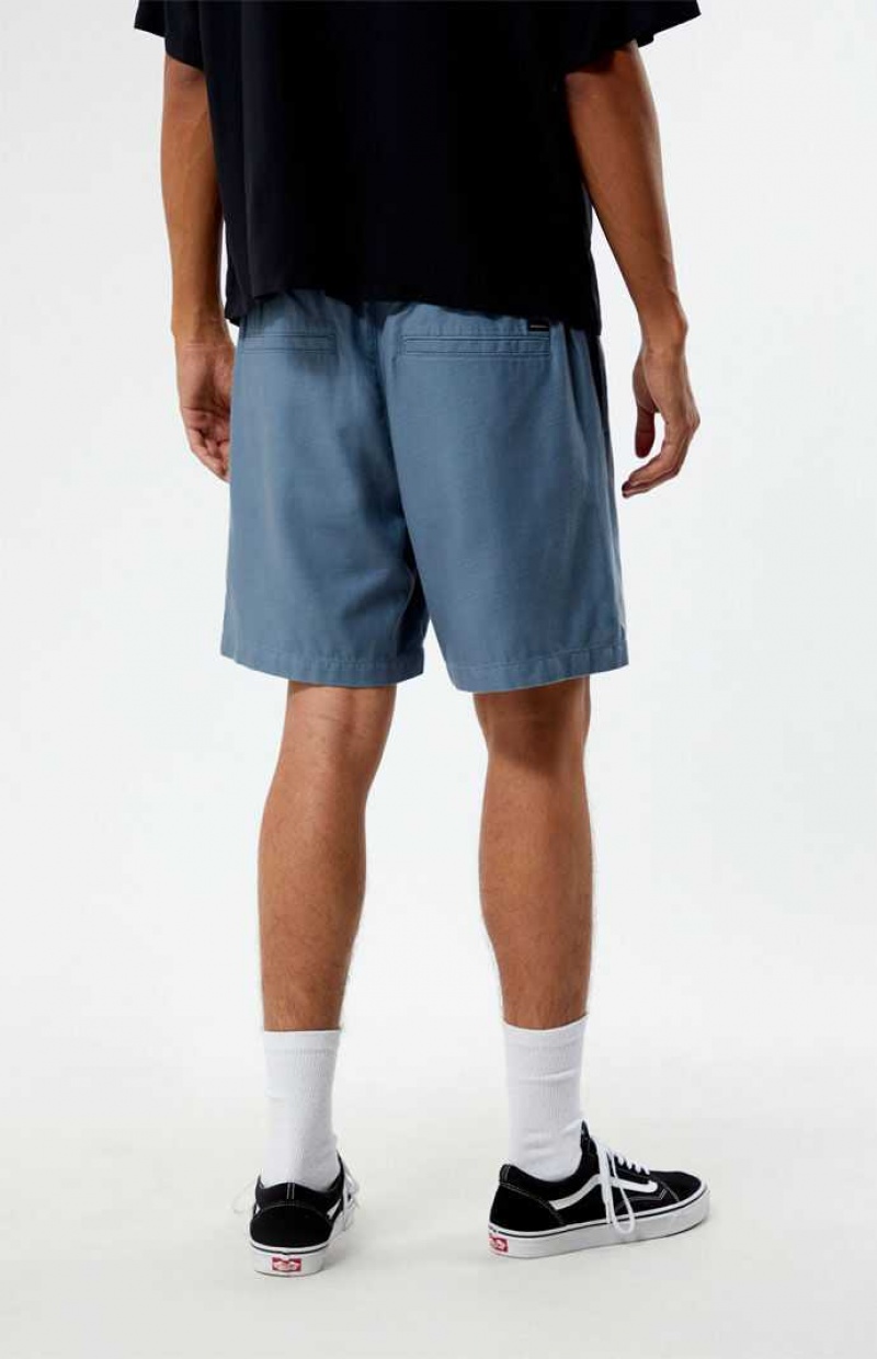 BLUE PacSun Blue Cotton Volley Shorts | JMZIPKQ-48