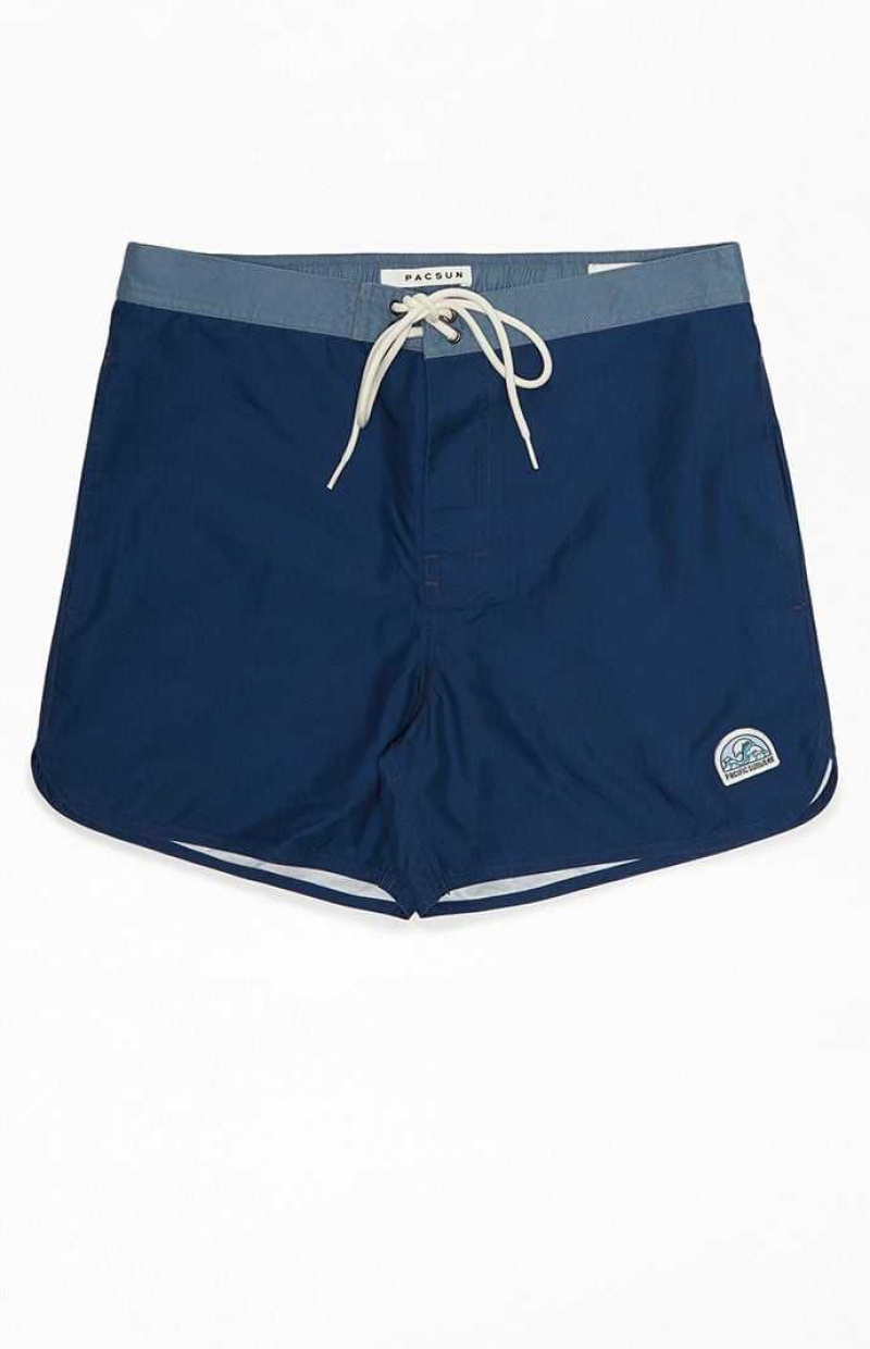 BLUE PacSun Dusty Blue 15" Boardshorts | EXWMIKR-56