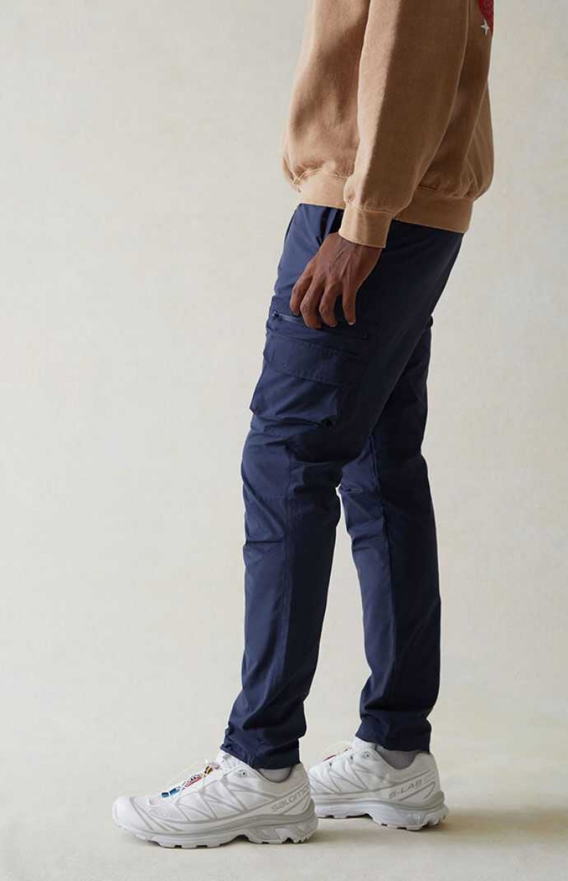 BLUE PacSun Eco Stretch Blue Slim Cargo Pants | EAQJTCM-37