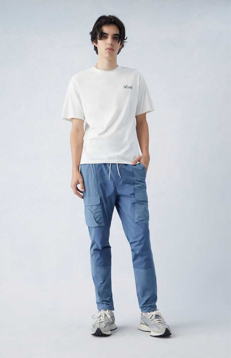 BLUE PacSun Eco Stretch Nylon Blue Slim Cargo Pants | MHZKRJA-18