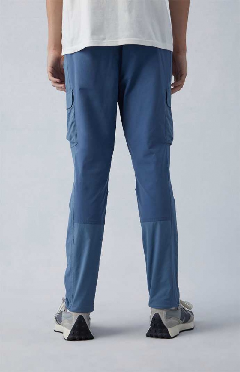 BLUE PacSun Eco Stretch Nylon Blue Slim Cargo Pants | MHZKRJA-18